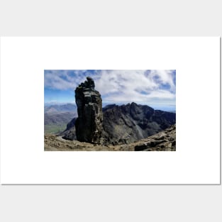 Climbers on Sgurr Dearg (the  Inaccessible Pinnacle) Posters and Art